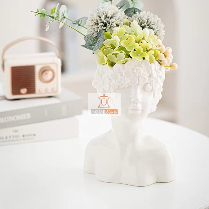 Nordic creative human white vase