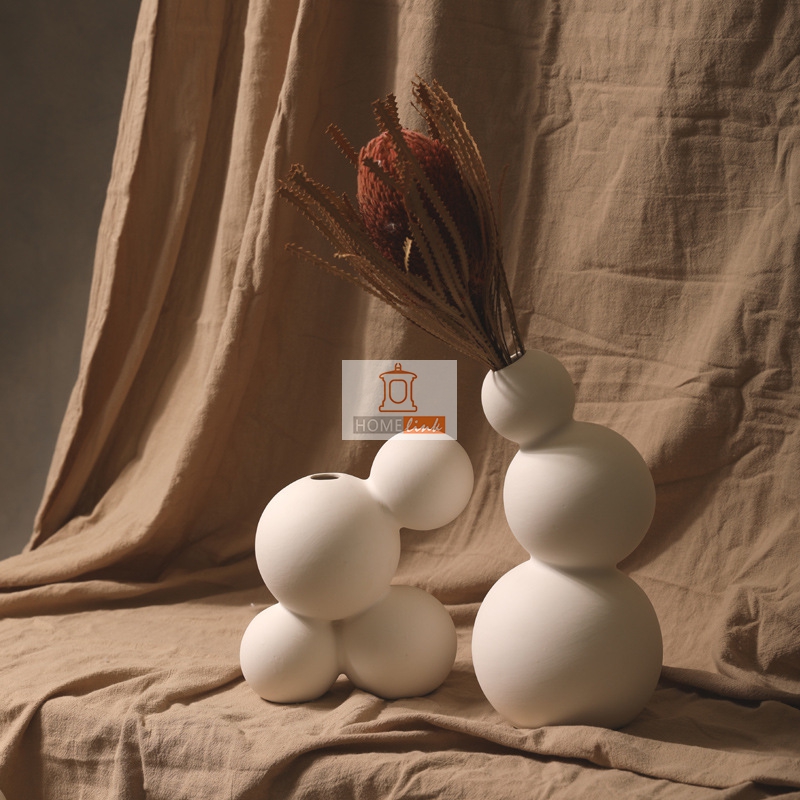Nordic Instagram style white soft decoratin vase