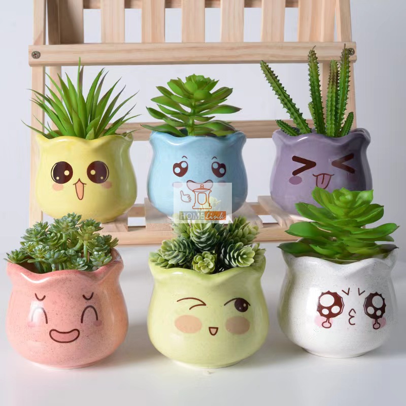 Cartoon cute creative flower pot