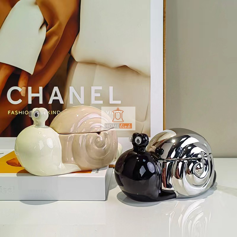 High end snail shaped ashtray ornaments
