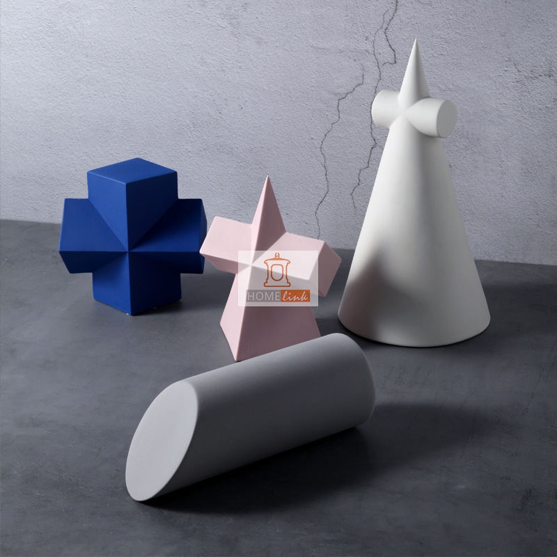 Nordic minimalist geometric art ornaments