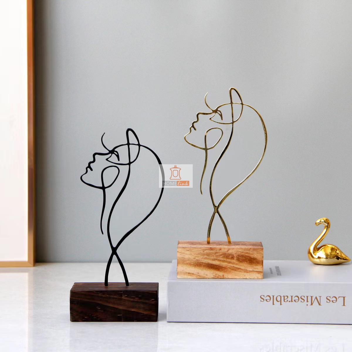 Abstract ornament of metal and iron figure portraits