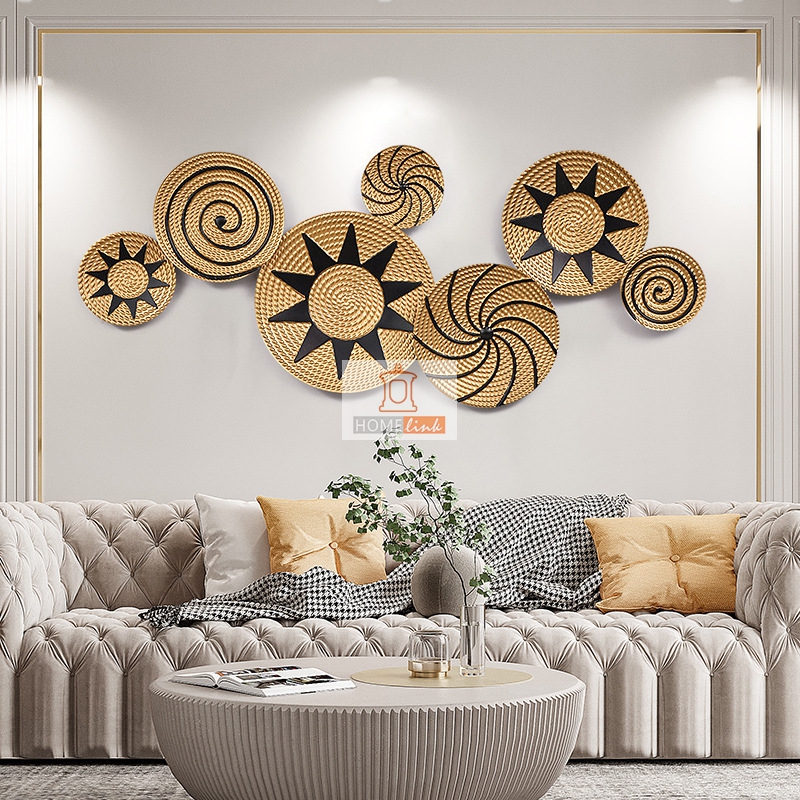 Retro light luxury iron wall decoration