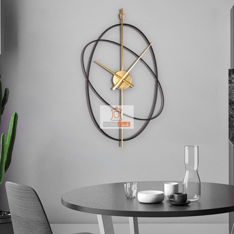 Modern and minimalist Spanish wrought iron clock wall hanging