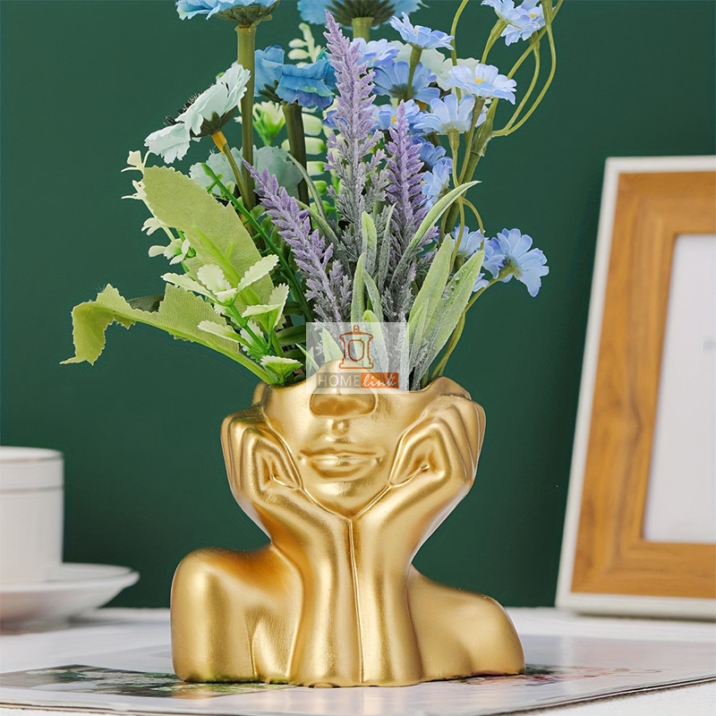 Nordic resin human body art vase