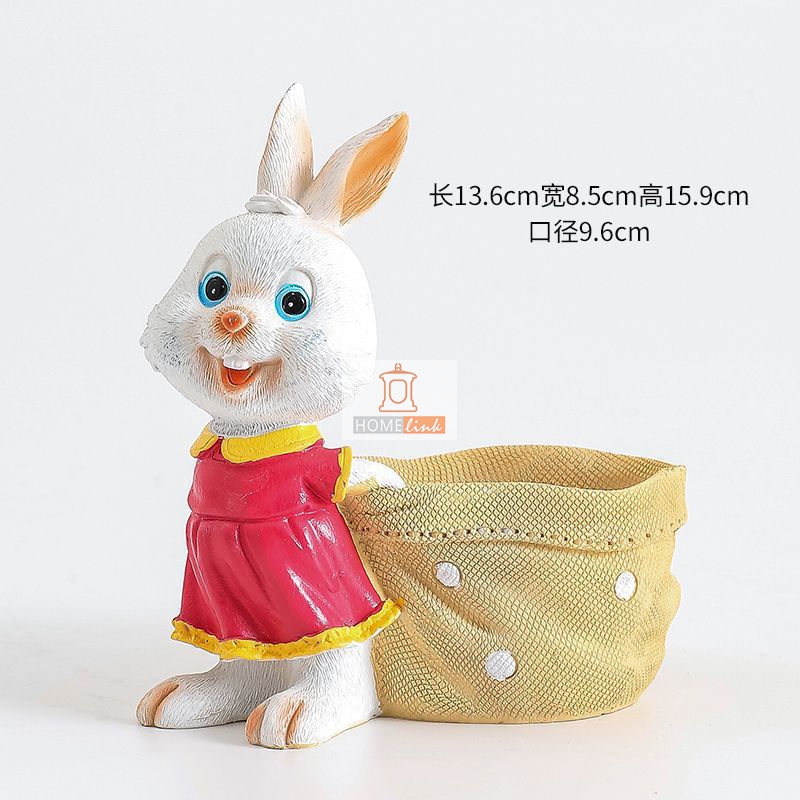 Cartoon version of rabbit shaped creative cute flower pot