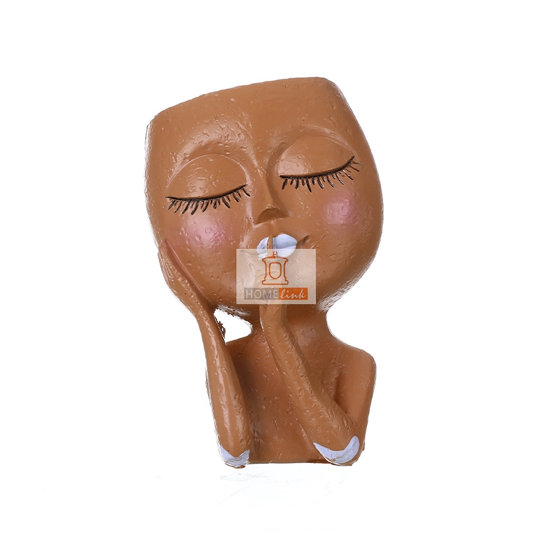 European and American style facial style pastoral resin ornament flowerpot