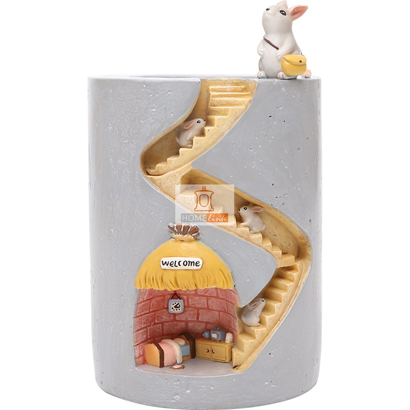 Creative cartoon animal style succulent resin flowerpot