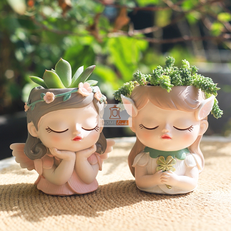 Creative Cute Elf Girl Style Garden Gardening Pot