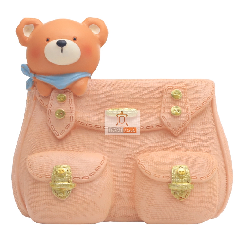 Cartoon Rabbit Bear Backpack Style Resin Flower Pot