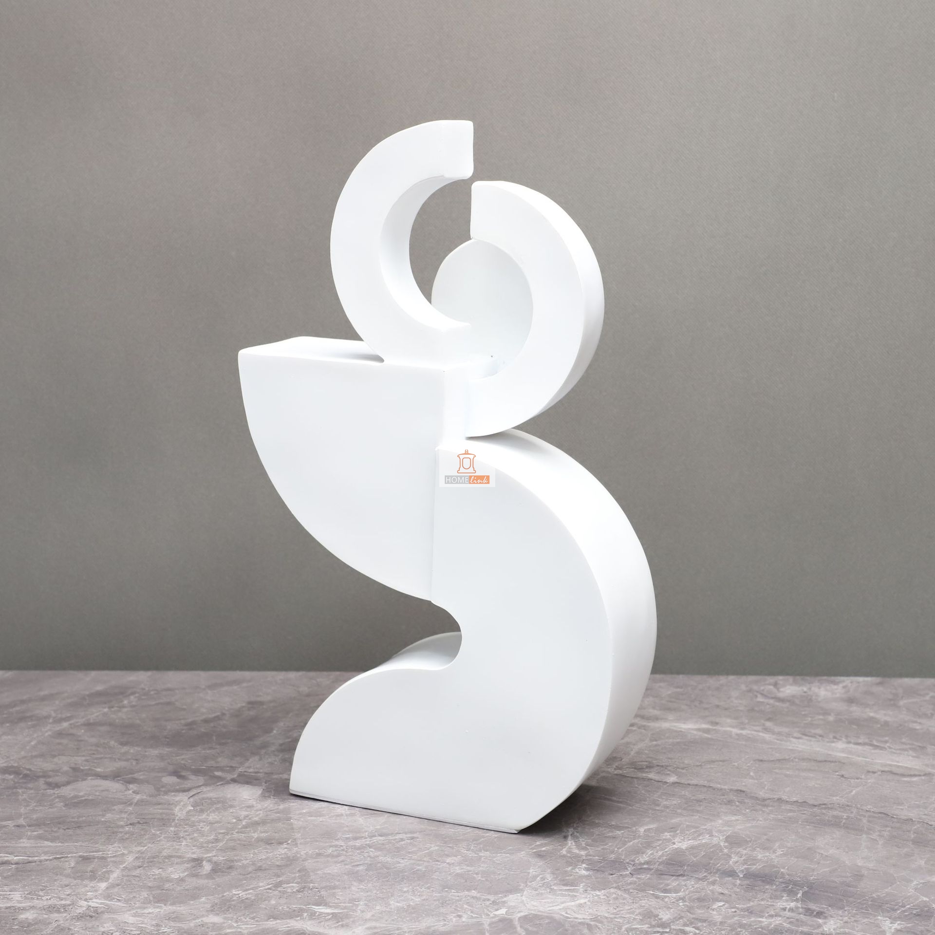 Modern minimalist white building abstract ornaments