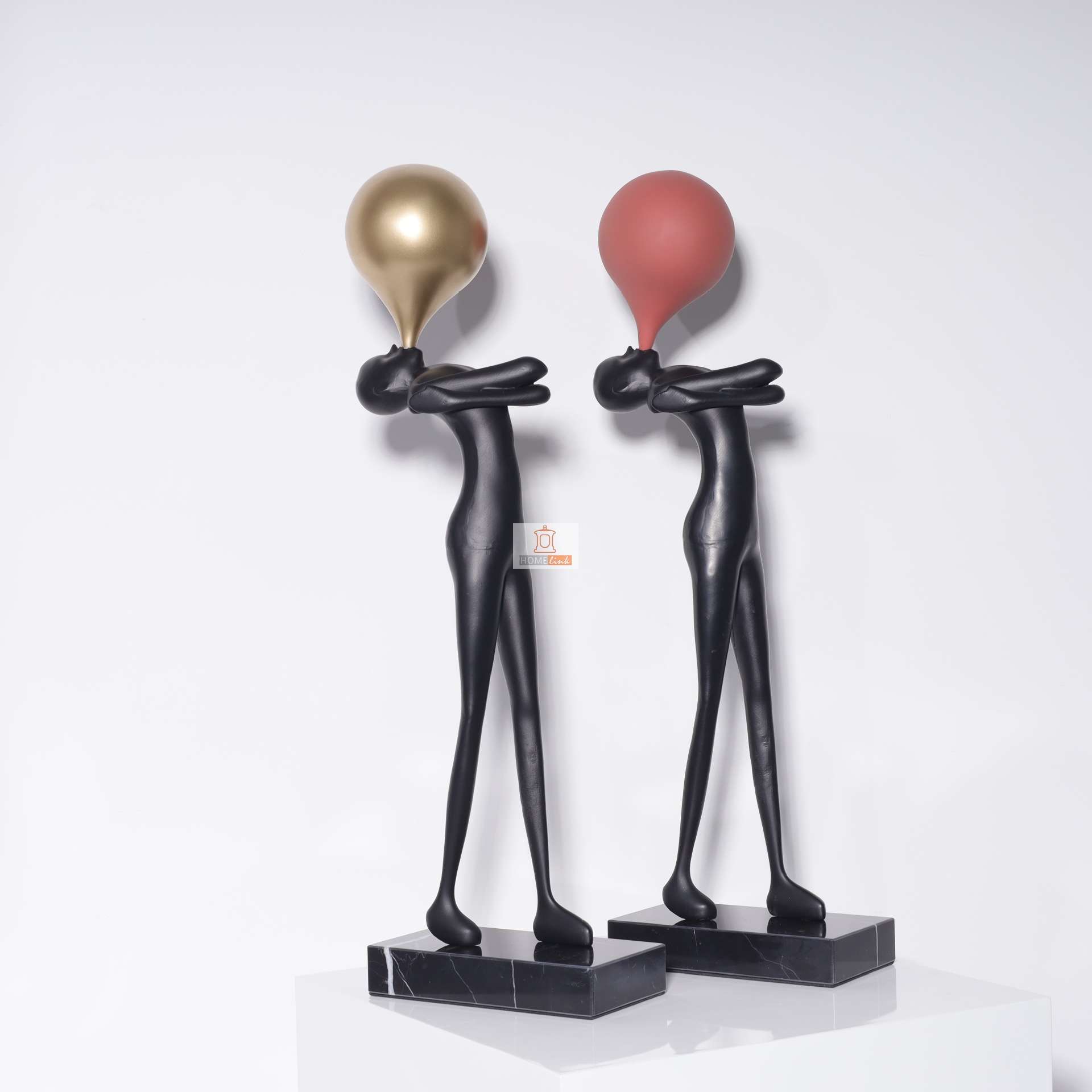 Modern minimalist metal small black push square art ornaments