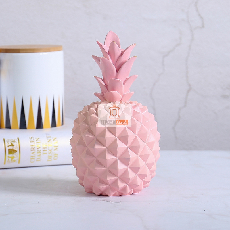 Nordic style pineapple money storage jar resin handicraft ornaments