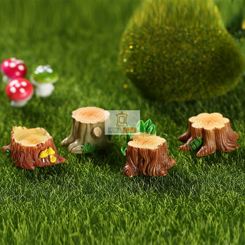 Garden decoration tree stump resin ornaments