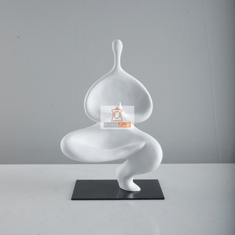 Modern minimalist figure yoga sculpture resin ornaments