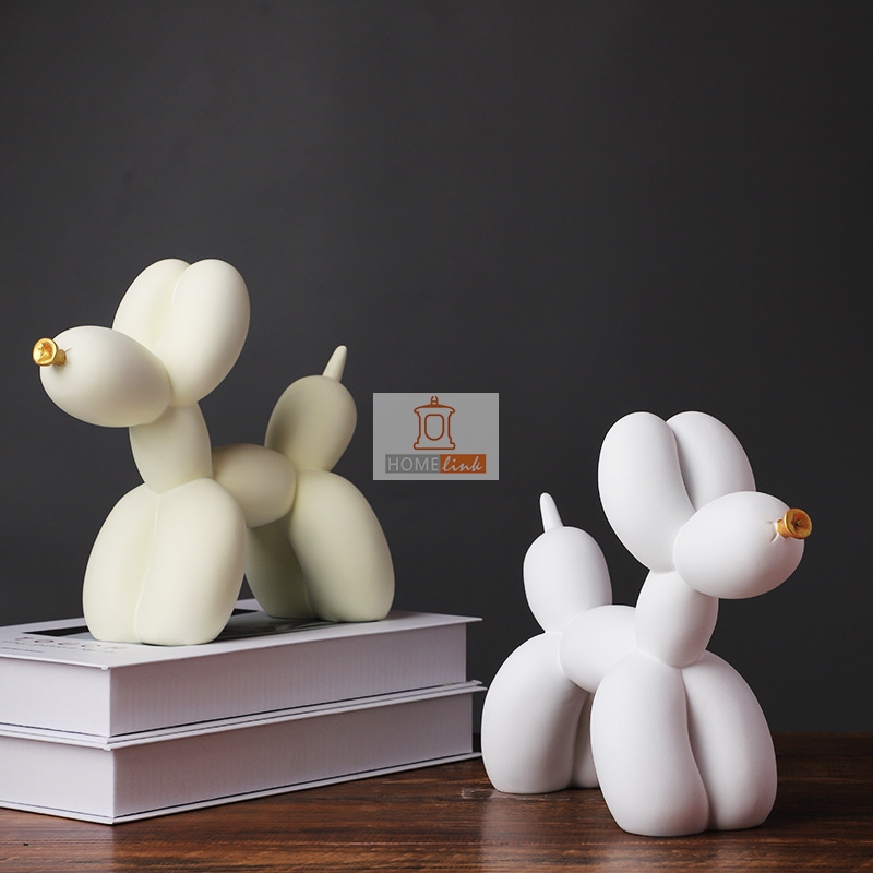 Modern minimalist colored balloon dog resin handicraft ornaments