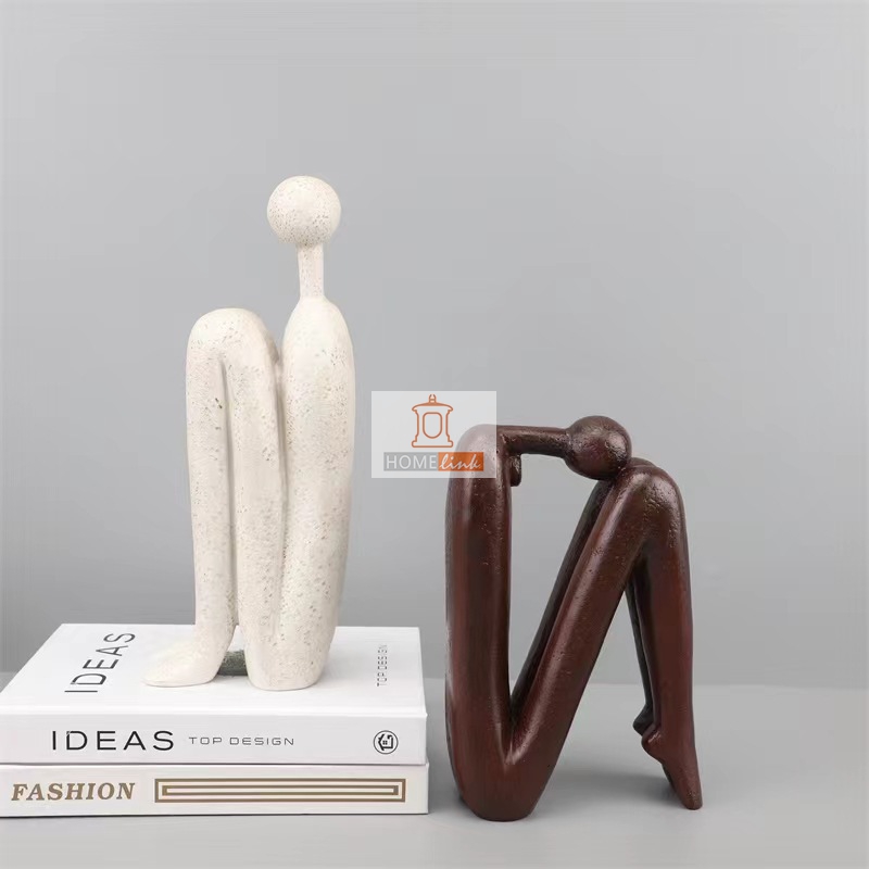 Modern minimalist time figure style resin ornaments