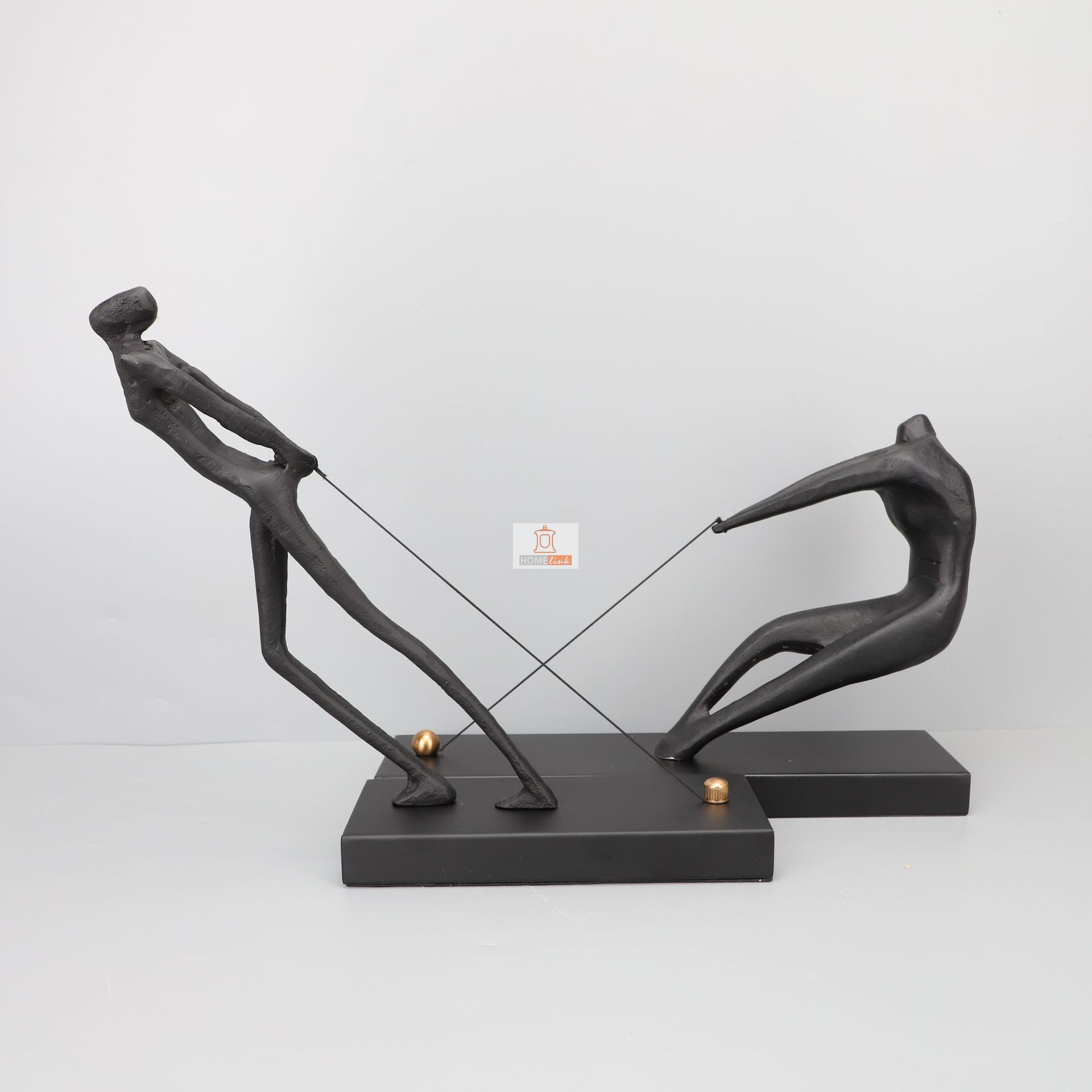 Modern minimalist three-dimensional drawstring figurines