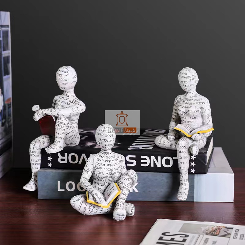 Nordic resin character reading style creative ornaments