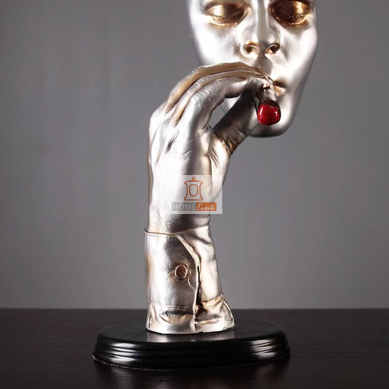 Retro abstract character smoking style ornaments