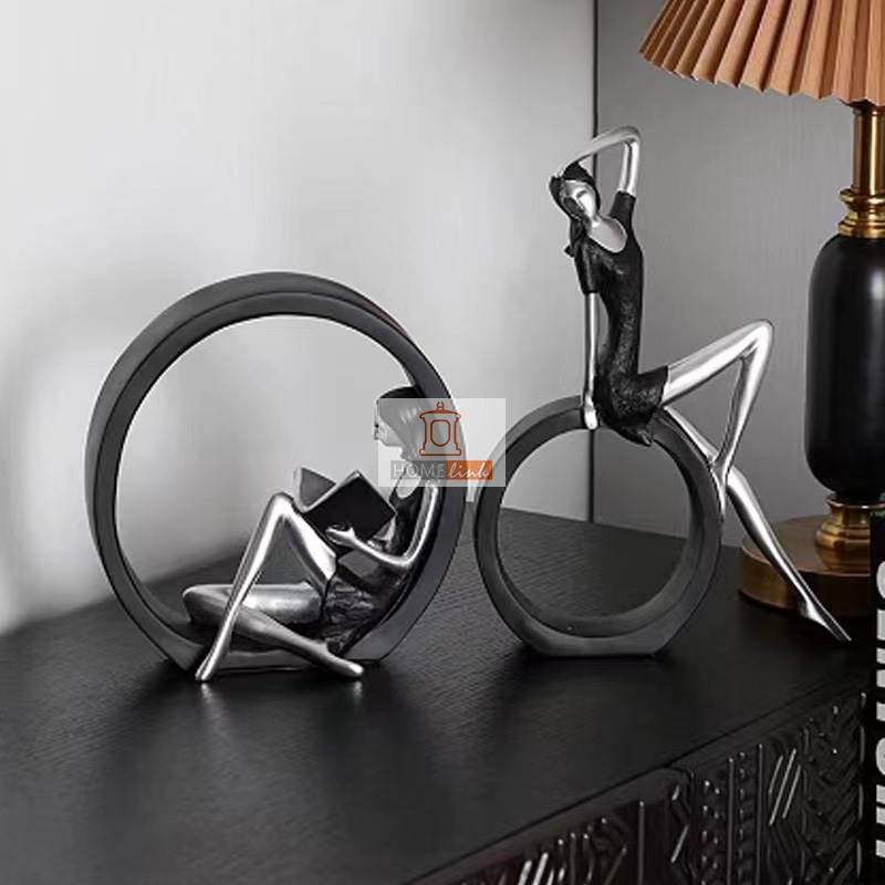 Nordic artistic girl shaped resin ornaments