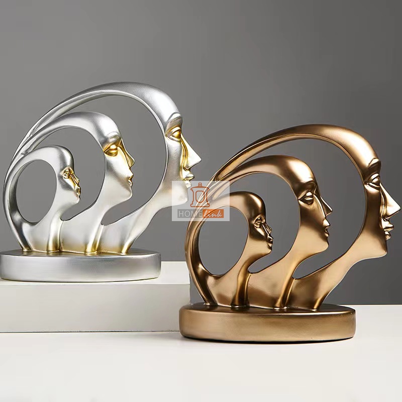 Nordic minimalist creative abstract facial resin handicraft ornaments