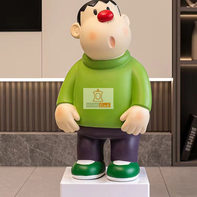 Cartoon character shaped resin trendy ornaments