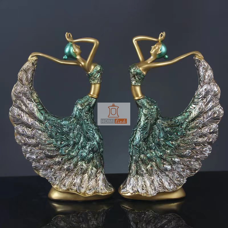 European style creative retro style peacock dancer ornaments