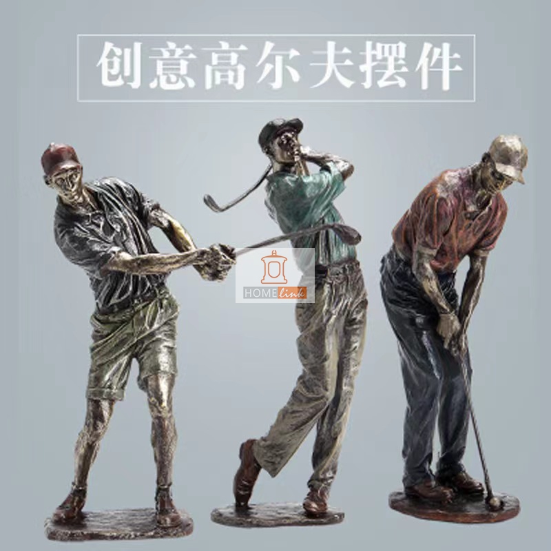 American style golf character art ornaments