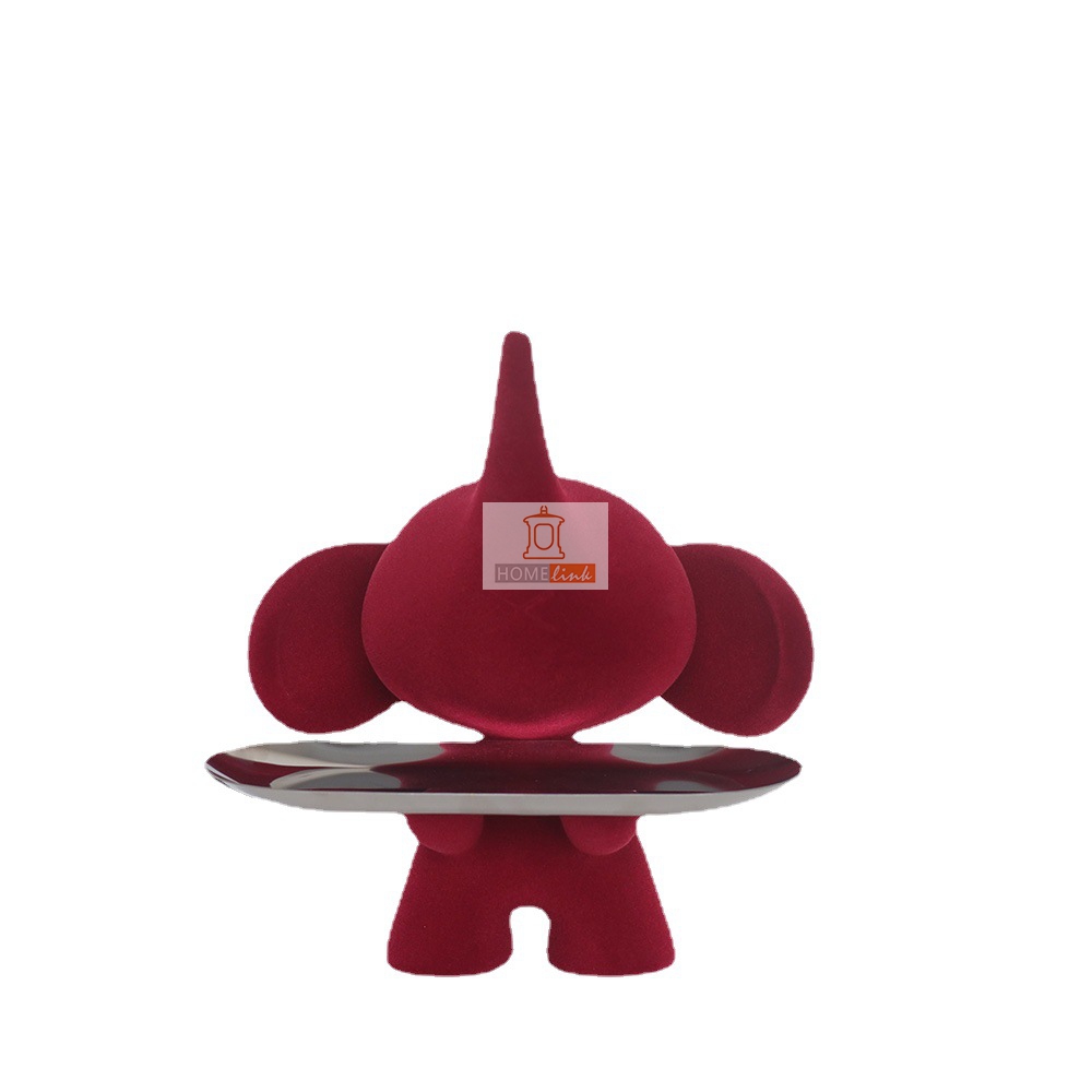 Modern creative standing posture small elephant tray ornaments