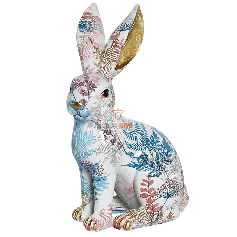 Nordic painted Easter rabbit ornaments
