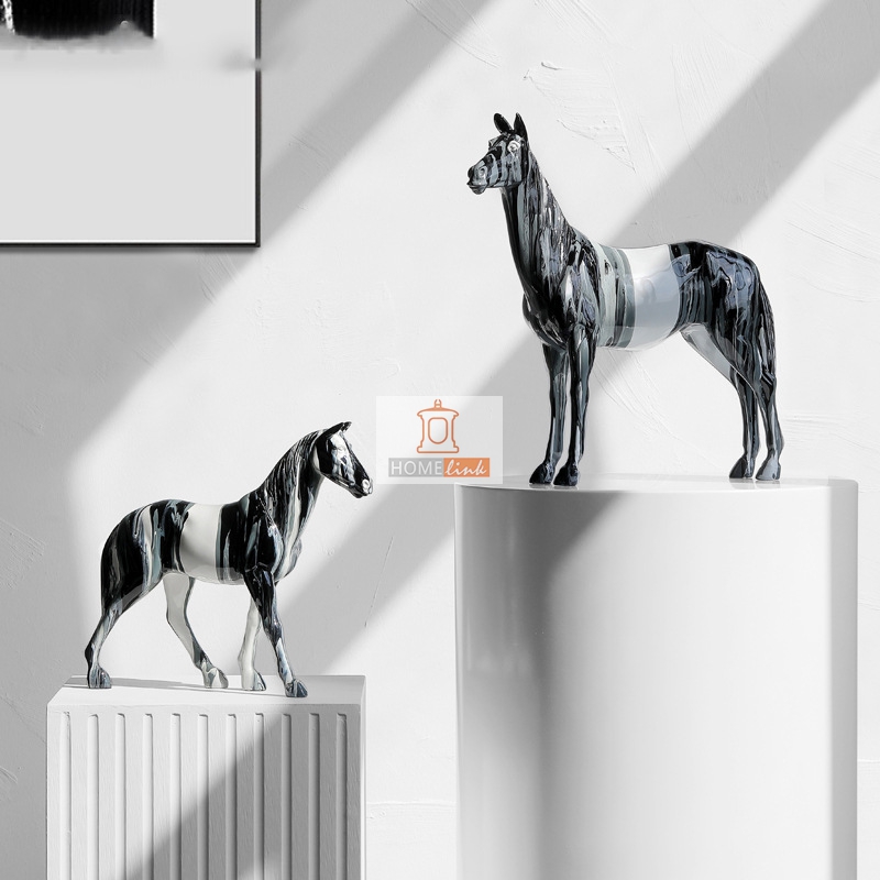 Nordic modern art horse ornaments
