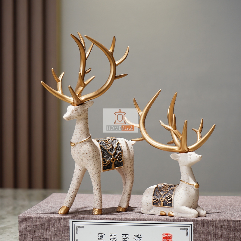New Chinese style Suzuki deer retro home decor