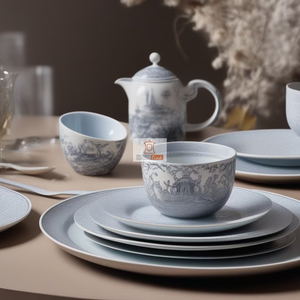 Retro art ceramic tableware