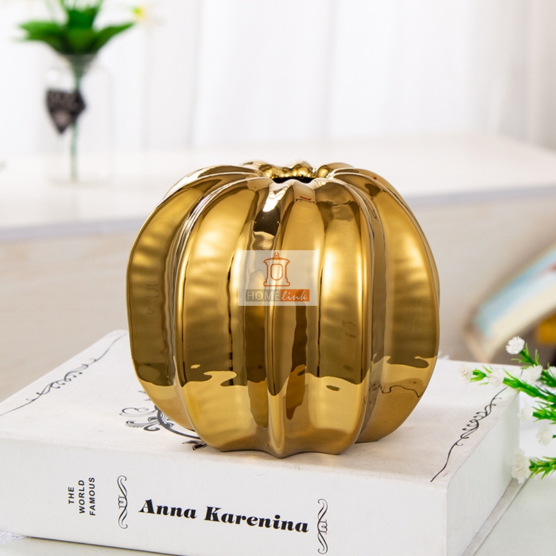 Nordic Creative Ceramic Gold Plated Silver Plated Texture Flower Pot